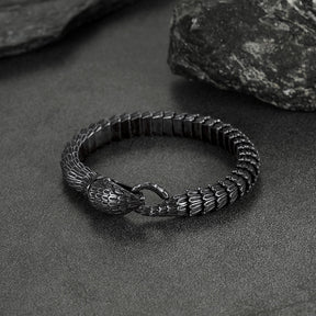 Viking Snake Jörmungandr Stainless Steel Bangle Bracelet