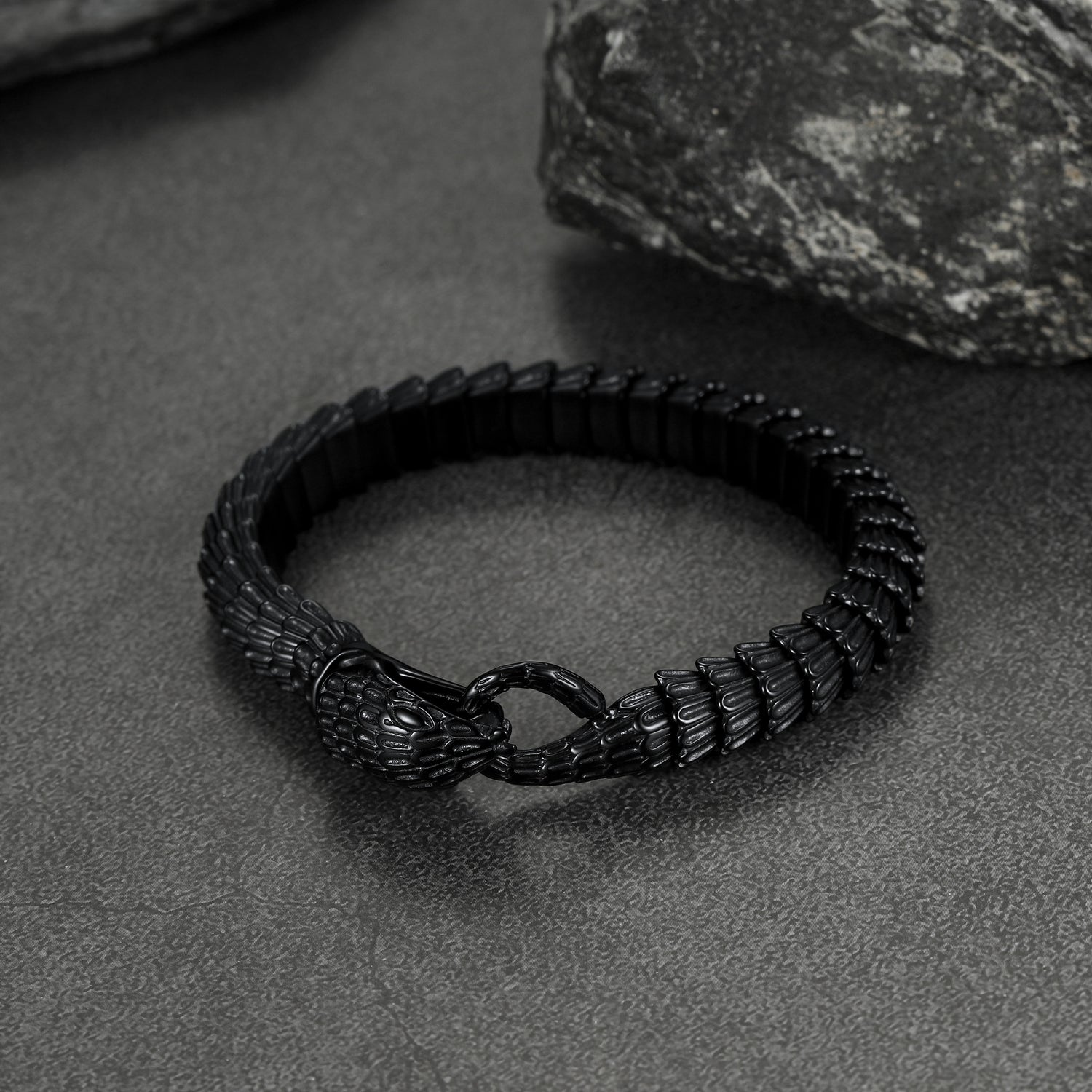 Viking Snake Jörmungandr Stainless Steel Bangle Bracelet