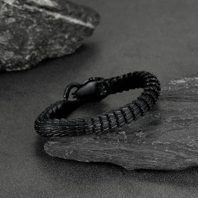 Viking Snake Jörmungandr Stainless Steel Bangle Bracelet