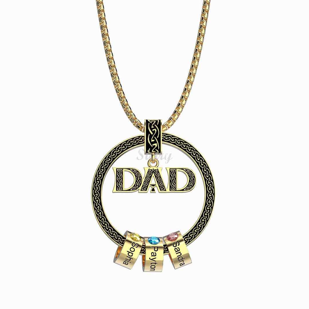 Cadeau Fête des Mères Pendentif Cercle Personnalisé