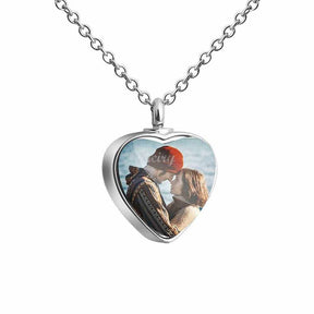 Un morceau de mon coeur vit au paradis-souvenir/pendentif urne photo personnalisé