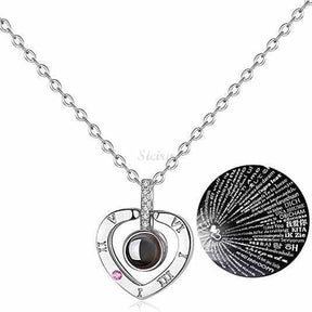 I Love You 100 Languages Projection Necklace