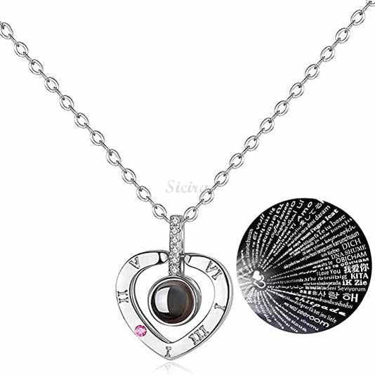 Collier de projection Je t'aime en 100 langues