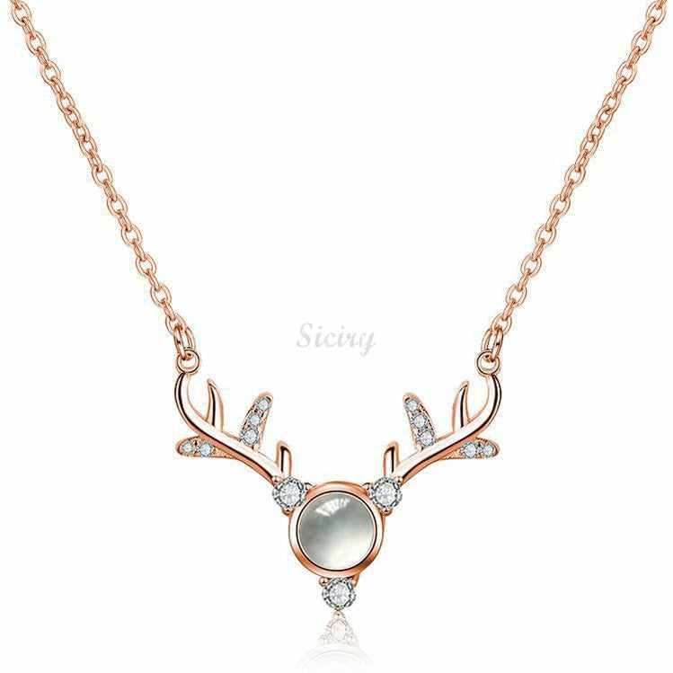 Siciry™ Personalized Projection Photo Necklace - Antler