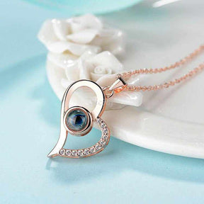 Collier photo projection personnalisé Siciry™ - Forever In My Heart