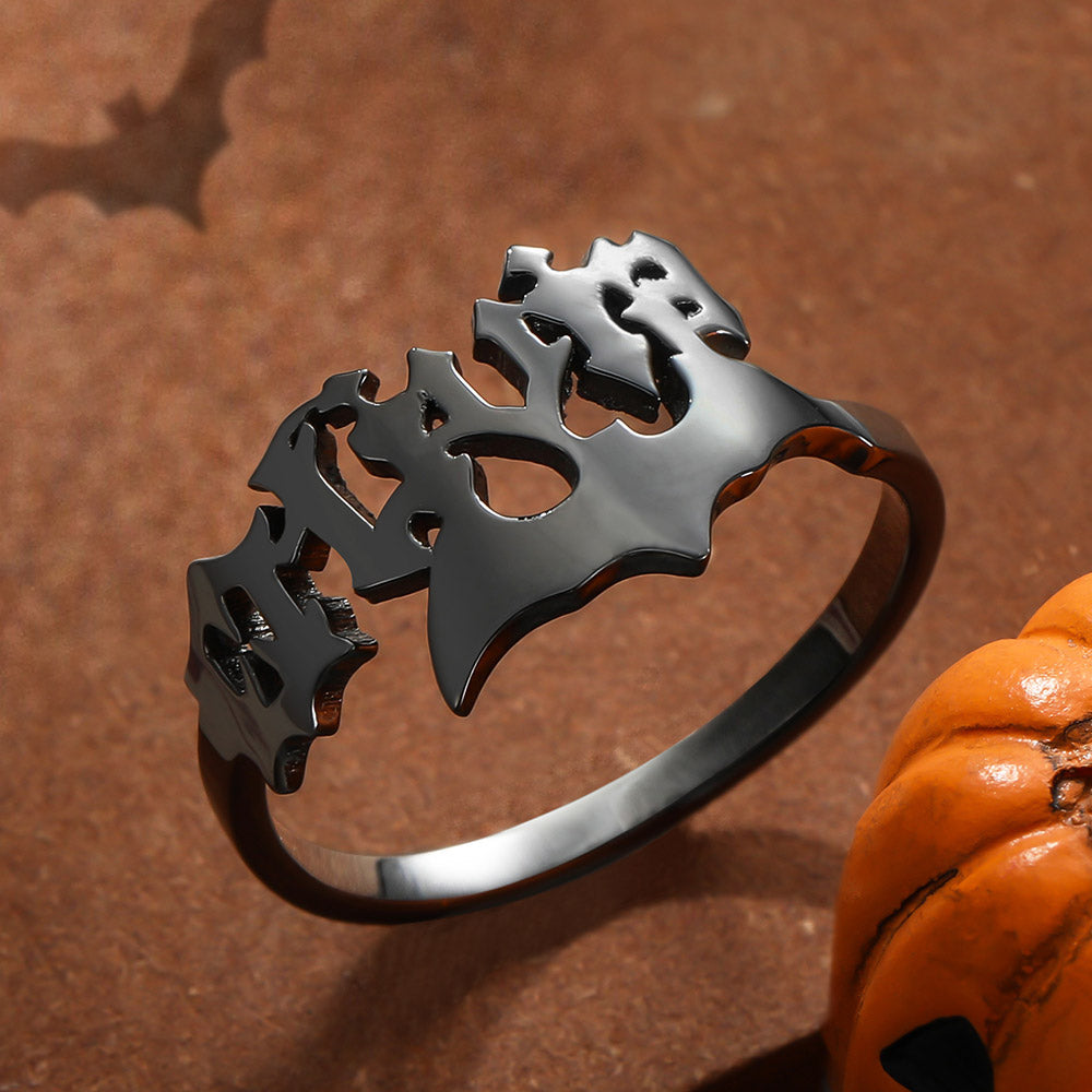 Personalized Halloween Name Ring