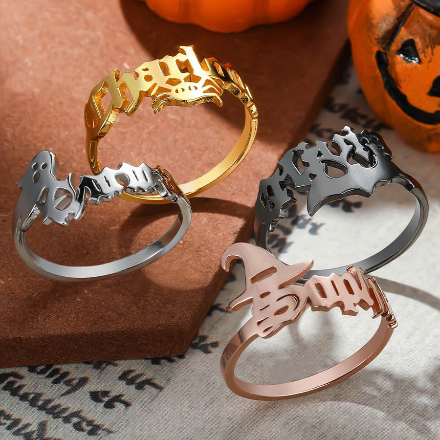 Personalized Halloween Name Ring