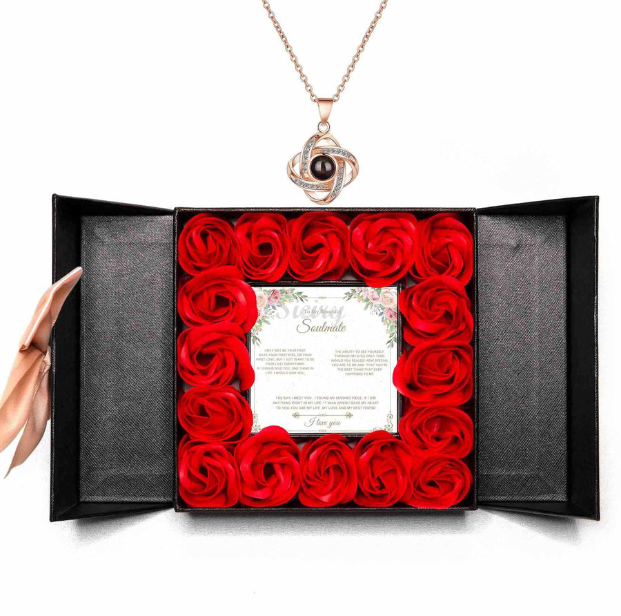 💝Valentine's Day Discount 50%OFF🎁-To My Soulmate-100 Languages Projection Necklace