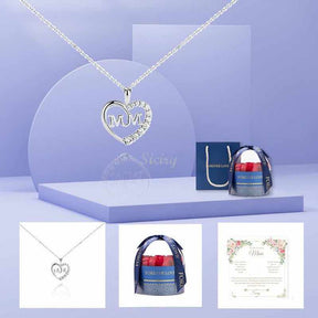 Siciry™ To My Loving Mom-Love Heart Necklace-