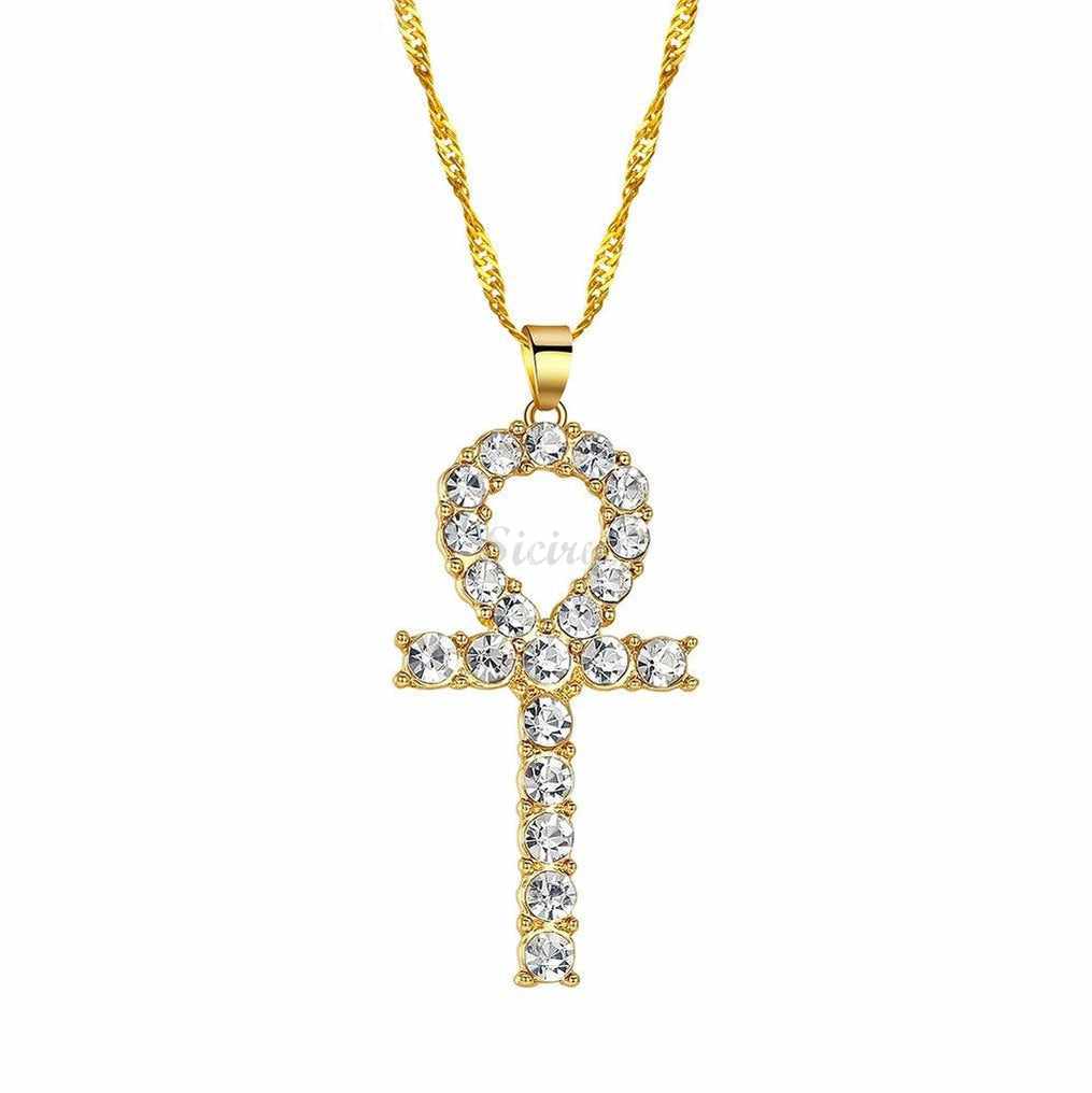 Diamond Ankh Cross Egyptian Pendant