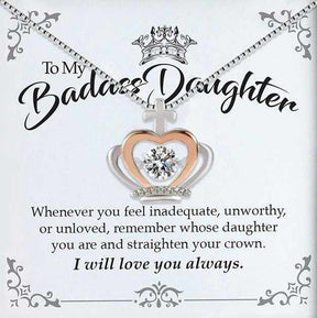 To My Badass Daughter-Le collier pendentif tournesol 