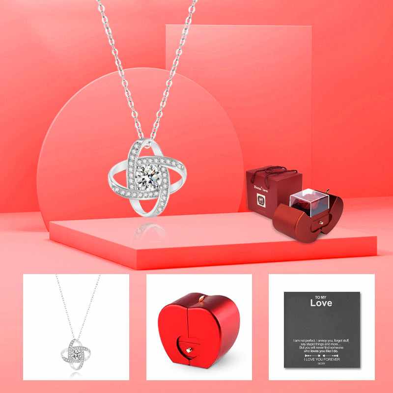 💝Valentine's Day Discount 50%OFF🎁-White Gold Necklace - Realistic Rose - To My Love-