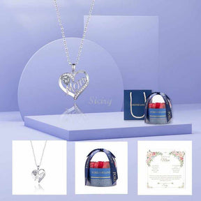 Siciry™ To My Loving Mom-Love Heart Necklace-