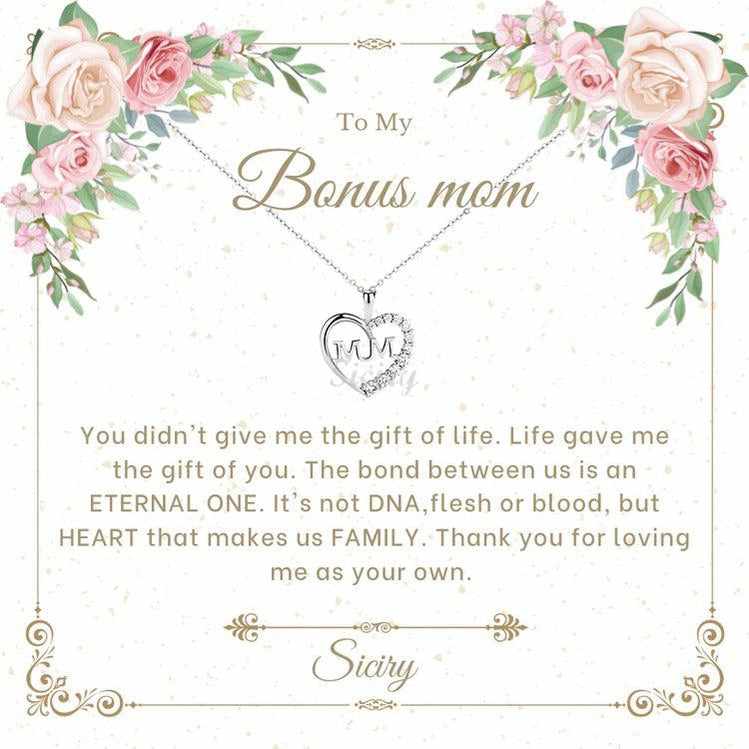 Siciry™ To Bonus Mom-Love Heart Necklace
