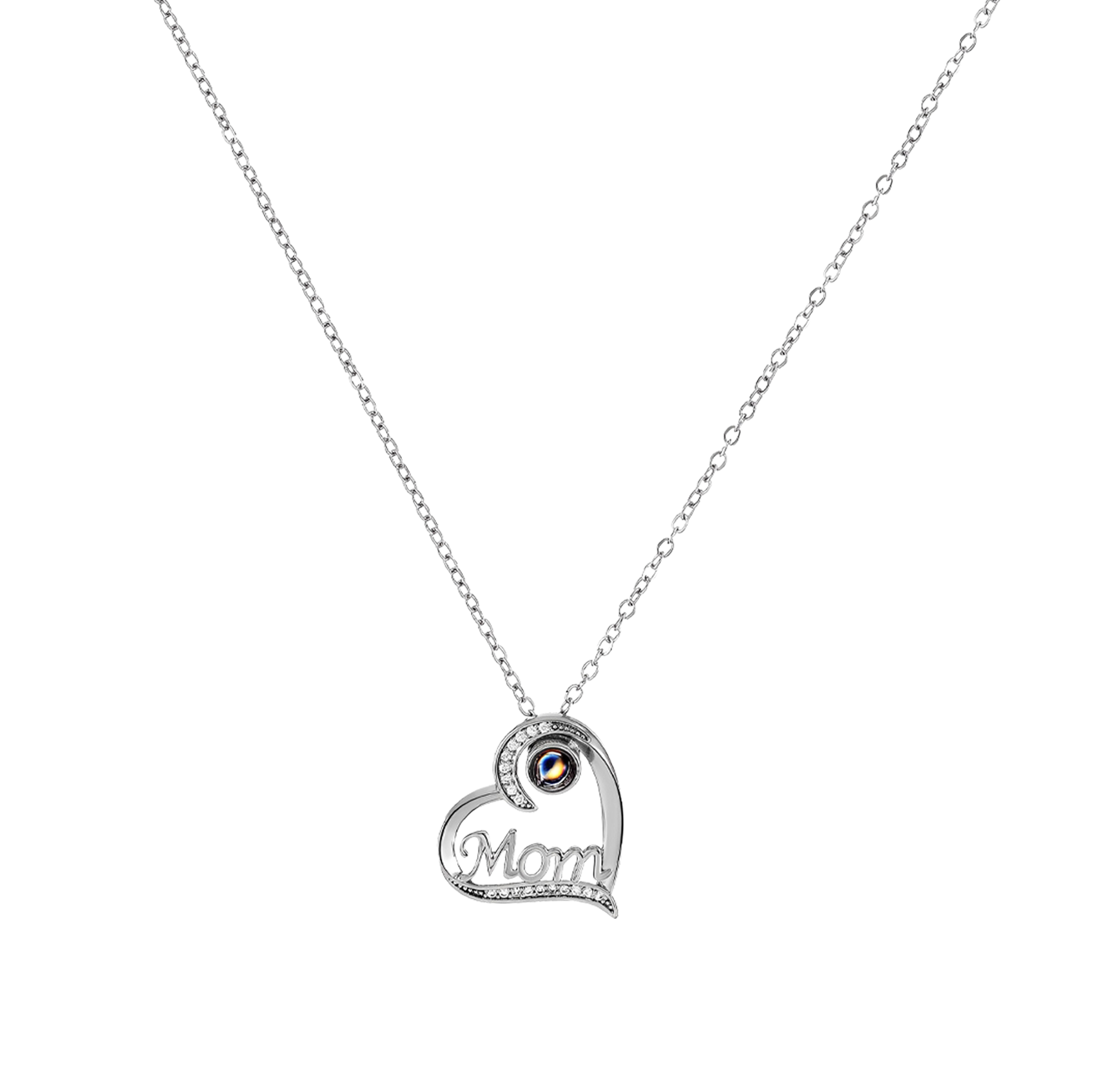 To My Mom-100 Languages Projection Necklace