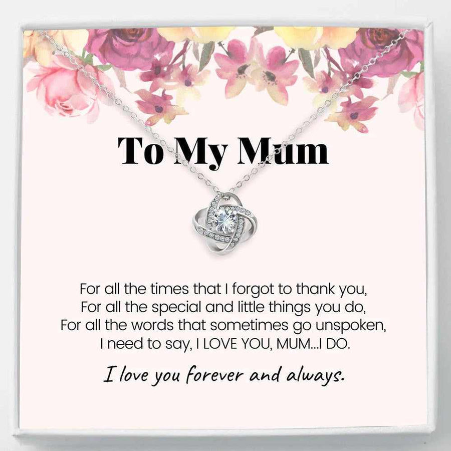 Siciry™ To Mum - Love Knot Necklace For Mum - I Love You Forever