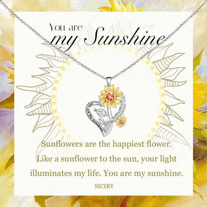 💝Valentine's Day Discount 50%OFF🎁-You Are My Sunshine Sunflower Necklace
