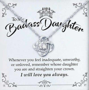 To My Badass Daughter - Ensemble-cadeau de collier de couronne de luxe-