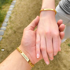 ID partner bracelets with engraving