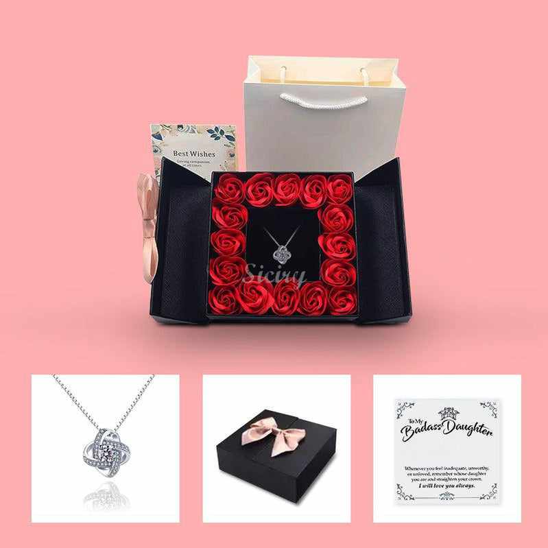To My Badass Daughter - Luxe Crown Necklace Gift Set
