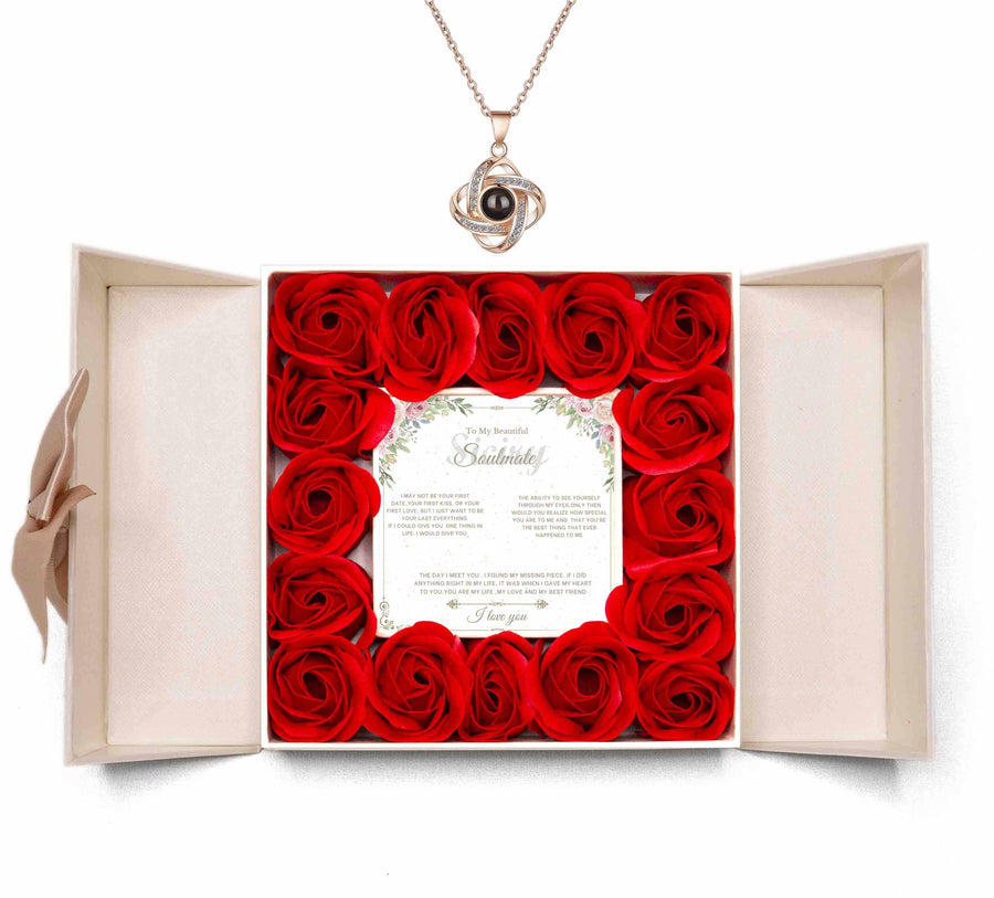 💝Valentine's Day Discount 50%OFF🎁-To My Soulmate-100 Languages Projection Necklace