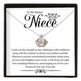 To My Niece- Luxe Crown Necklace Gift Set