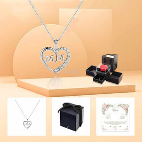 -Siciry™ To My Loving Mom-Love Heart Necklace-