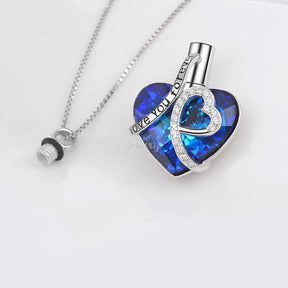 Heart-Shaped Crystal Urn Necklace