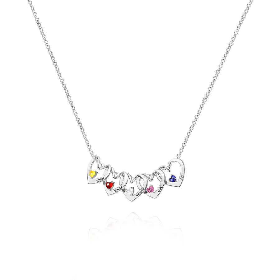 Heart of Love Birthstone Necklace for lover