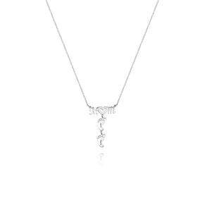Personalized Mom and Baby Feet Custom Name Necklaces