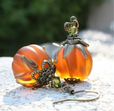 Pumpkin Halloween Drop Earrings for Women Girls Vintage Orange Pumpkin Dangle Earrings Accessories