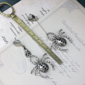 Halloween Earrings Dark Gothic Punk Ancient Silver Color  Wolf Spider Nightclub Masquerade Earrings Ear Stud Dangle Earrings