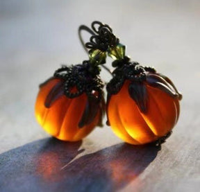 Pumpkin Halloween Drop Earrings for Women Girls Vintage Orange Pumpkin Dangle Earrings Accessories
