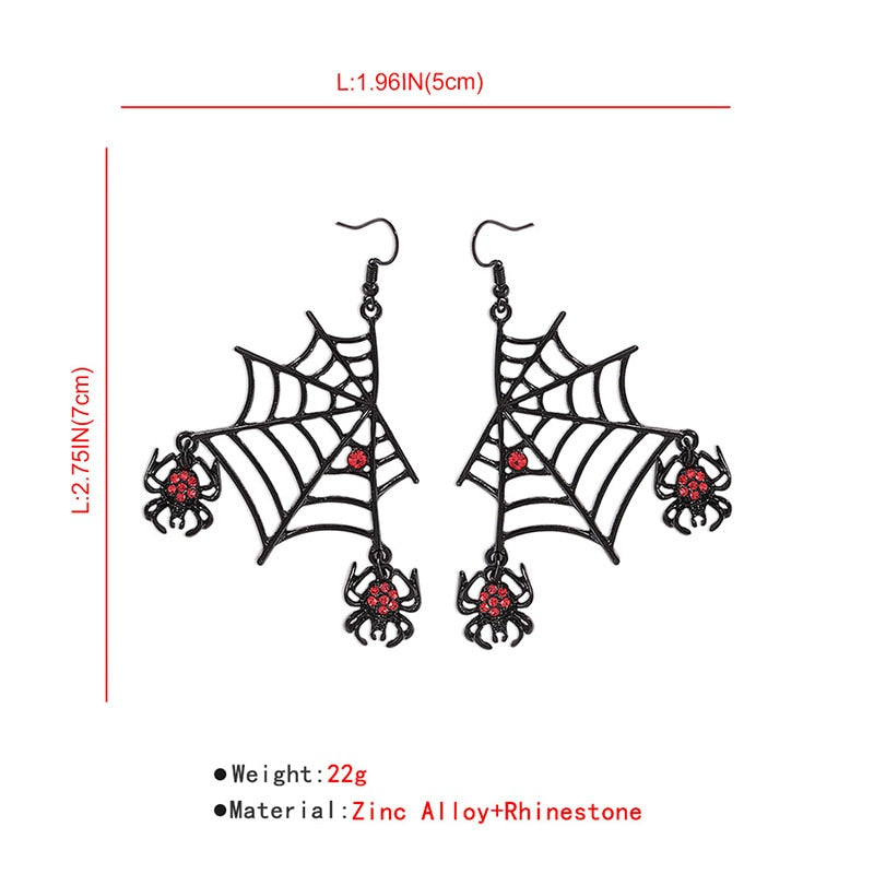 Spider Earrings Halloween Earrings Exaggerated Dark Style European and American Personality Funny Earrings