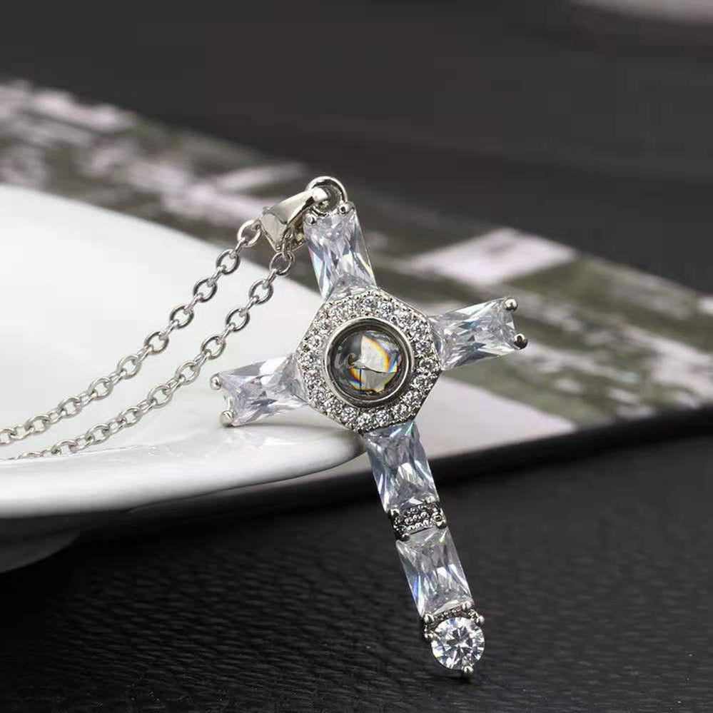 Siciry™Projection Photo Necklace - Love Cross