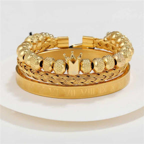 Trio de bracelets à armure couronne Siciry™ 