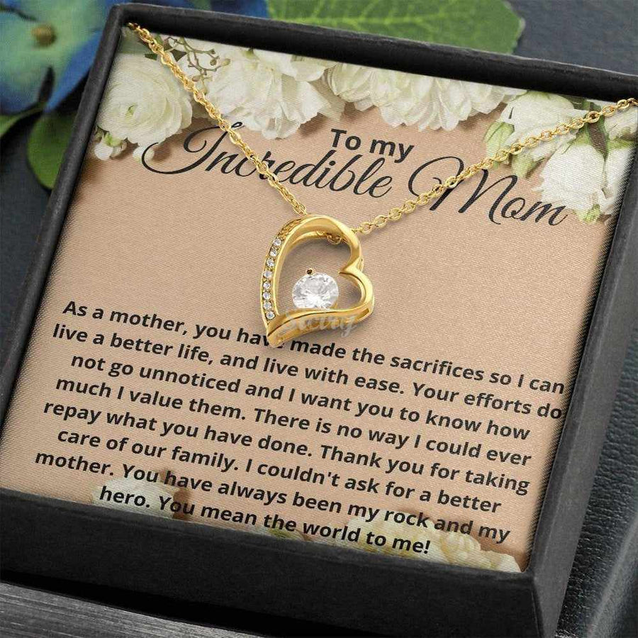 To My Incredible Mom Sentimental Gift