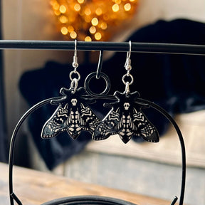 Death Head Moth Moth Earrings