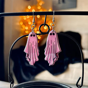 Pink Eerie Ghost Earrings