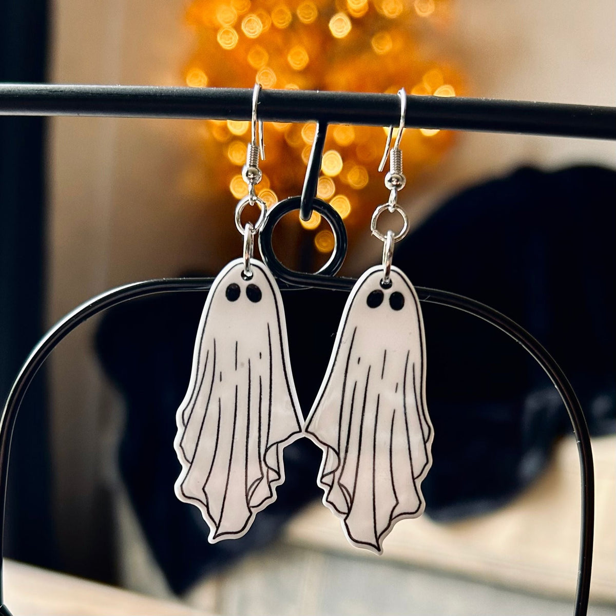 White Eerie Ghost Earrings