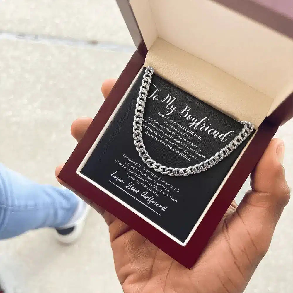 (GF) To My Boyfriend | "My Heart" | Cuban Link Necklace