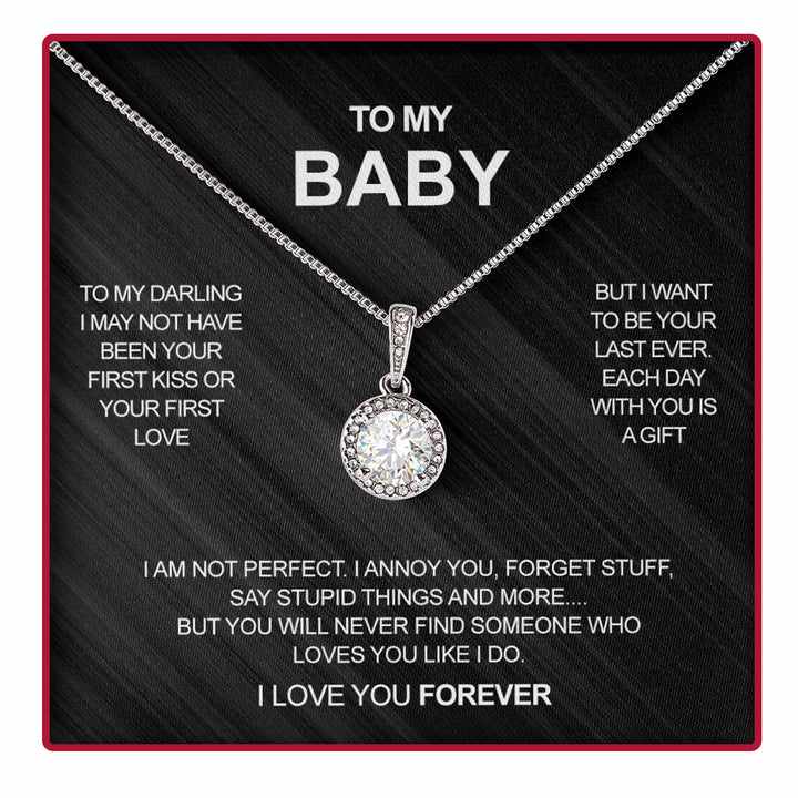 925 To My BABY-Sterling Silver Necklace -Red Apple Box