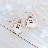 Spooky Summer-Ghost Earrings Gold